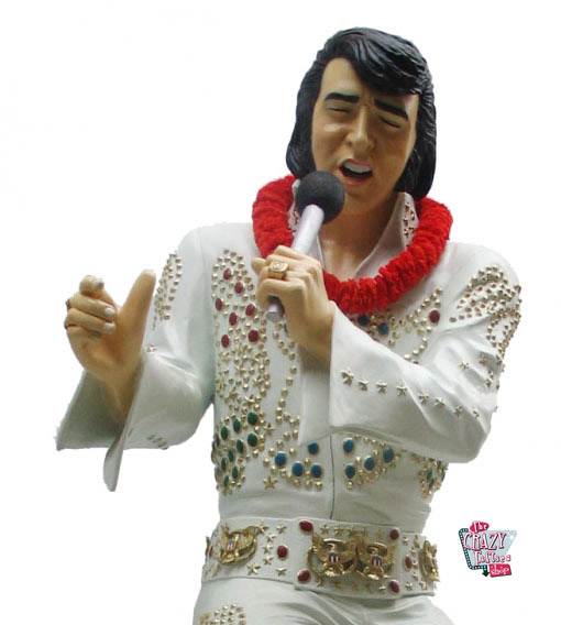 Figur Dekoration Singing Elvis White Suit
