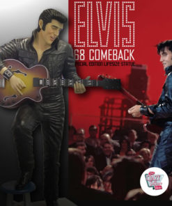 Figura Decoración Elvis Con Taburete y Guitarra