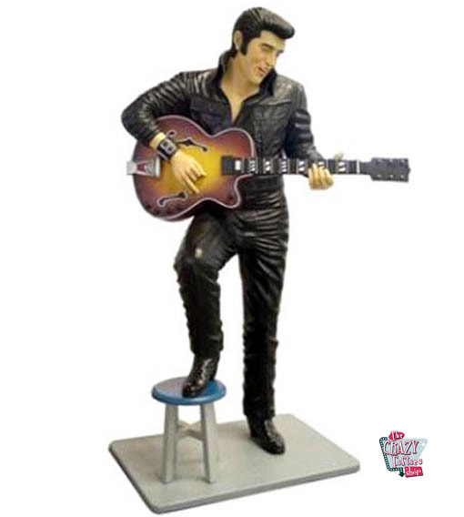 Figura decorativa di Elvis con sgabello e chitarra »Thecrazyfifties.es