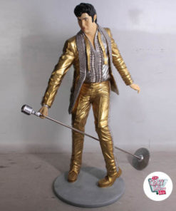 Figur Dekor Singing Elvis Dorado