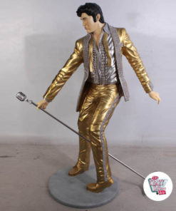 Figur Dekor Singing Elvis Dorado