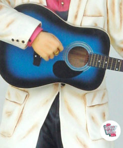 Figura Decoración Elvis Guitarra Azul