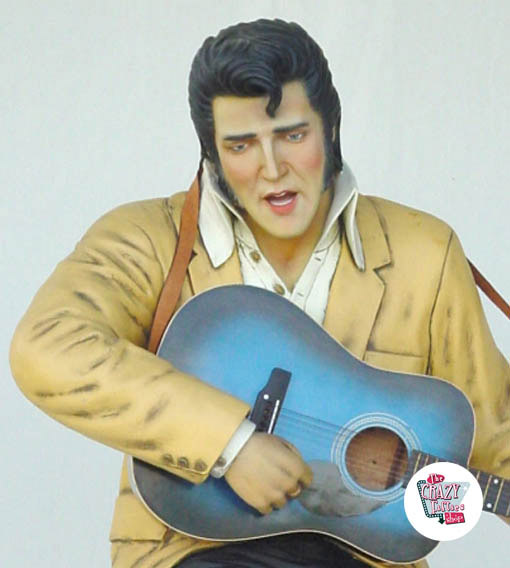 Figure Decoration Sitting Elvis Guitar