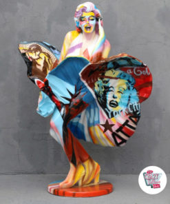 Figura Decoración Marilyn Falda Pop