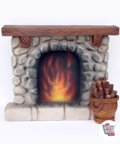 Figura Decoración Navidad Chimenea