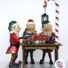 Figure Decoration Christmas Elves Santa Claus Working