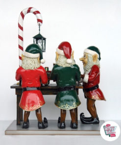 Figur Decoration Christmas Elves Santa Claus Working