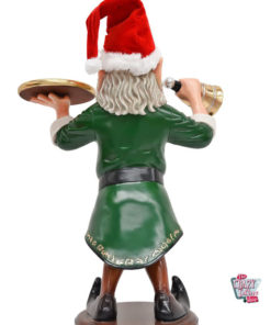 Figura Decoración Navidad Elfo con Campana y Bandeja
