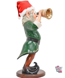 Figura Decoración Navidad Elfo con Campana y Bandeja