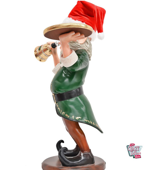 Figur Elf Juledekoration med Bell og bakke