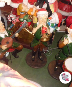 Figure Décoration Elfe de Noël avec trompette