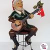 Decorazione di figura Natale Elfo seduto con la chitarra