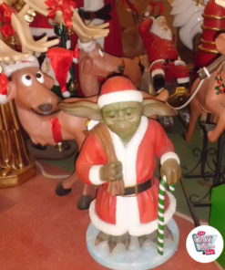 Figura Decoración Navidad Maestro Yoda Papa Noel