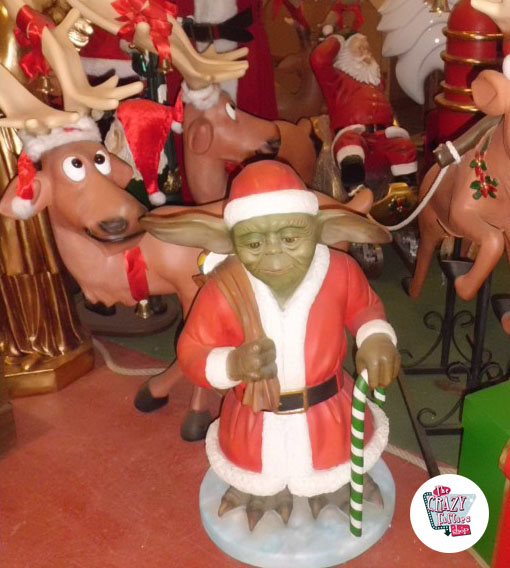 Figure Decoration Christmas Master Yoda Santa Claus