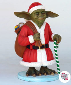 Figura Decoração Mestre de Natal Yoda Papai Noel