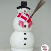 Figura decorazione Natale pupazzo di neve