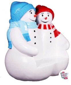 Figura Decoração Christmas Snowman Bank