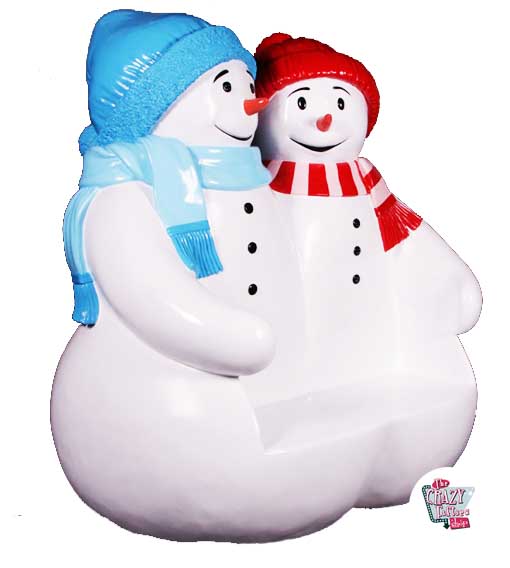 Figura Decorazione Natale Snowman Bank