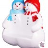 Figura Decoración Navidad Muñeco de Nieve Banco