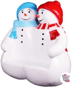 Figura Decoração Christmas Snowman Bank