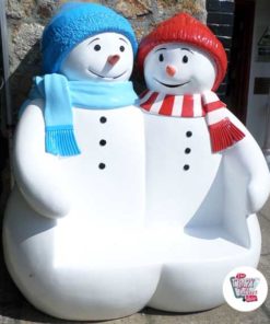 Figura Decorazione Natale Snowman Bank