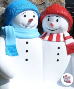 Figura Decorazione Natale Snowman Bank