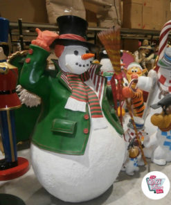 Figura Decorazione Natale pupazzo di neve grande