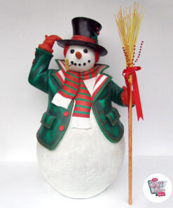 Figura Decorazione Natale pupazzo di neve grande