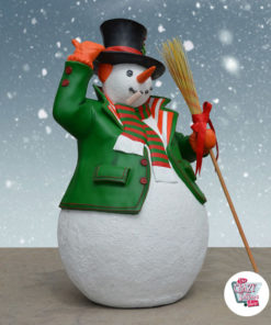 Figura Decorazione Natale pupazzo di neve grande