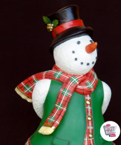 Figura Decoración Navidad Muñeco de Nieve Patinando