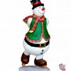 Figura Decorazione Natale Pattinaggio Pupazzo di neve