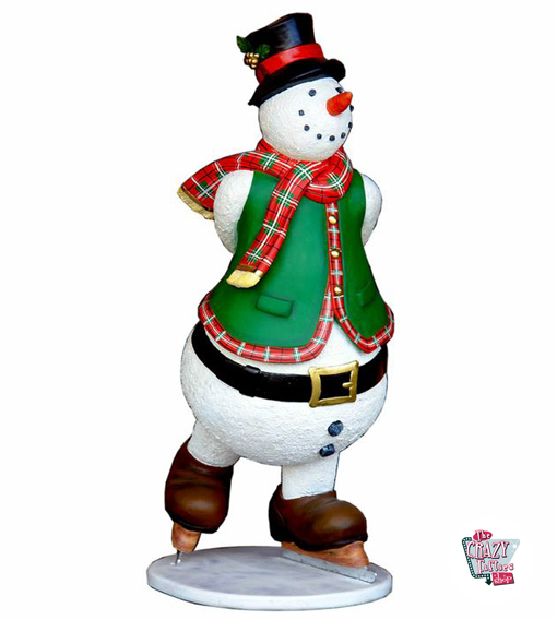 Figur Decoration Christmas Snowman Skøyter