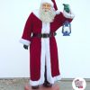 Figura Decoración Navidad Papa Noel Con Ropa real y Linterna