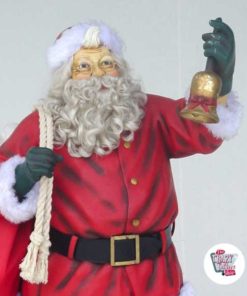 Figura Decoração De Natal Papai Noel Com Saco E Sino