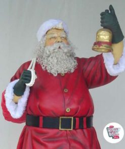 Figur Juldekorasjon Julenissen med sekk og bjelke