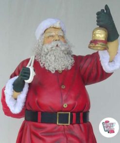 Figura Decoración Navidad Papa Noel Con Saco y Campana