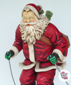 Figur Dekor Jul Julenissen Skiing