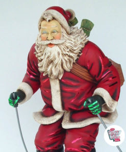 Figura Decorazione Natale Babbo Natale Sciare