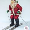 Figura Decoración Navidad Papa Noel Esquiando