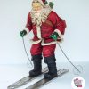 Figura Decorazione Natale Babbo Natale Sciare