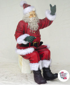 Figure Décoration Noël Santa Claus Sitting