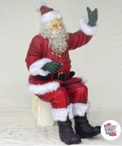 Figura Decoração Natal Papai Noel Sentado