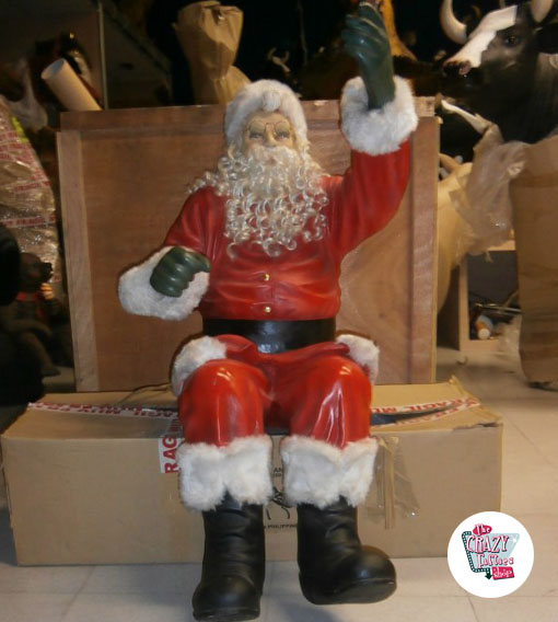 Decorazione di figura Natale Babbo Natale che si siede