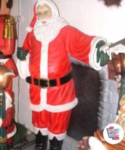 Figura Babbo Natale Decorazione natalizia con camino