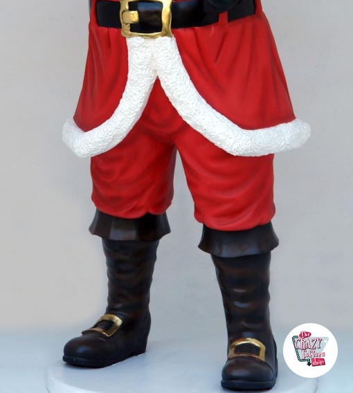 Figure Christmas Decoration Santa Claus with Elf