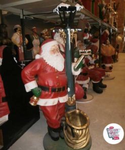 Figura Natale Decorazione Babbo Natale con Lanterna