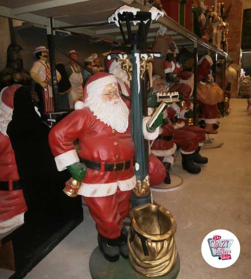Figure Christmas Decoration Santa Claus with Lantern