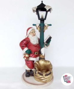 Figura Natale Decorazione Babbo Natale con Lanterna