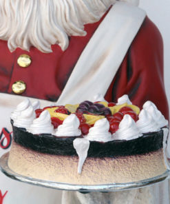 Figur Decoration Jul Julemanden med Cake