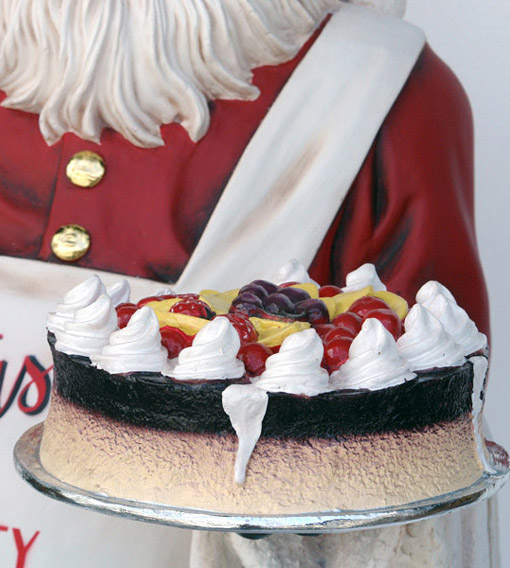 Figure Decoration Christmas Santa Claus with Cake